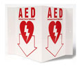 Brooks PTD261 AED Sign ”AED” 3-D Rigid Plastic - 5" x 6"