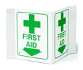 Brooks PTD262 First Aid Sign ”FIRST AID” - 3-D, 5" x 6"