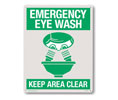 Brooks RP176 Emergency Eye Wash Sign ”EMERGENCY EYE WASH” - 8" x 10"