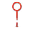 Brooks SFPP Fire Extinguisher Parts - Red Plastic Strike Pull Pin Assembly