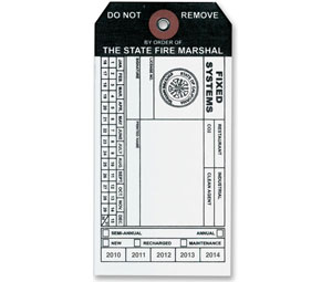 Brooks SSPCAFSTAG Custom-imprinted California Fixed System Tag - White