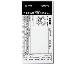 Brooks SSPCASYS Custom Vinyl Service Label - CA Mandated Systems