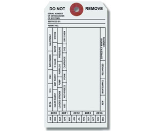 Brooks SSPFLR Custom-imprinted Florida Fire Extinguisher Service Tag - Red