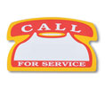 Brooks SSPFSL “CALL FOR SERVICE” Label - 3 1/4" x 2"