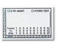 Brooks SSPV6H Custom Hydrotest and 6-Year Maintenance Label - Standard Hydrotest/6-yr