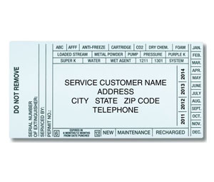 Brooks SSPCACS Custom Vinyl Service Label - CA Service