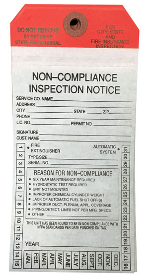 Non-compliance Tag