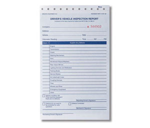 Brooks VIR100 Vehicle Inspection Report - Pkg/100