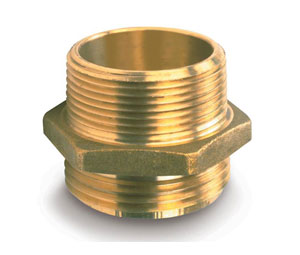 Brooks 731 MM Brass Hexagon Nipple 1 1/2" x 1 1/2", Cast