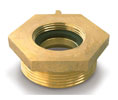Brooks 751 Brass Hexagon Bushing - 2" x 2 1/2", Cast