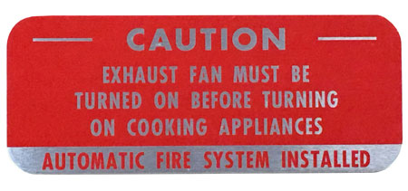 Adhesive-backed Aluminum Restaurant System Sign ”CAUTION...”