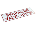 Brooks A238 Sprinkler Identification Sign ”SPRINKLER VALVE ROOM” - 6" x 2"