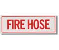 Brooks BL111 Self-adhesive Vinyl ”FIRE HOSE” Sign - 12" x 4"