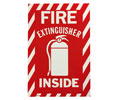 Brooks BL116 Vinyl Self-adhesive ”FIRE EXTINGUISHER INSIDE” Sign - 6" x 9"