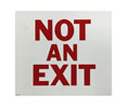 Brooks BL126 Self-adhesive Vinyl Exit Sign ”NOT AN EXIT” - 10" x 9"