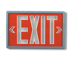 Brooks DDPSPE20G Self-luminous Exit Sign - 20 Year Sign, Gray Frame