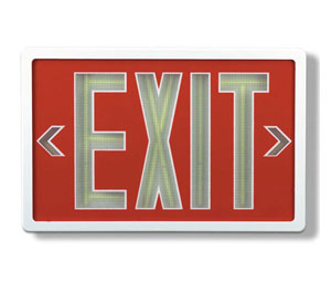 Brooks DDPSPE10W Self-luminous Exit Sign - 10 Year Sign, White Frame