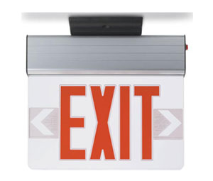 Brooks EDGE1 Red LED Edge-Lit Exit Sign