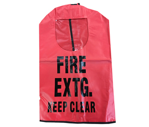 Brooks FEC1W Vinyl Fire Extinguisher Cover - Red, 20" x 11 1/2"