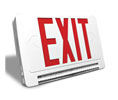 Brooks LED10 Exit & Emergency Light Combo Sign - Red Lettering