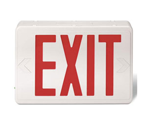 Brooks LED1 Red LED Exit Sign w/ Battery Backup