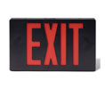 Brooks LED1B Red LED Exit Sign w/ Battery, Black Enclosure