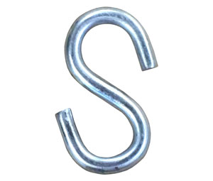 Brooks SHK Zinc-plated S-Hook - 1" (Pkg of 100 Only)