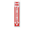Brooks A109 Aluminum ”FIRE EXTINGUISHER” Arrow Sign -  4" x 18"