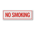 Brooks A110 Aluminum ”NO SMOKING” Sign - 12" x 4"
