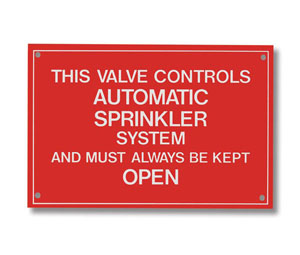 Brooks A142 Sprinkler Identification Sign ”THIS VALVE CONTROLS…” - 6" x 4"