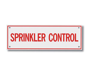 Brooks A162 Sprinkler Identification Sign ”SPRINKLER CONTROL” - 6" x 2"