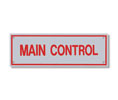 Brooks A233 Sprinkler Identification Sign ”MAIN CONTROL” - 6" x 2"
