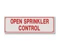 Brooks A236 Sprinkler Identification Sign ”OPEN SPRINKLER CONTROL” - 6" x 2"
