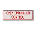 Brooks A237 Sprinkler Identification Sign ”OPEN SPRINKLER DRAIN” - 6" x 2"