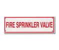 Brooks A243 Sprinkler Identification Sign ”FIRE SPRINKLER VALVE” - 6" x 2"