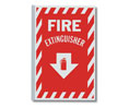Brooks AWM114 Aluminum 90° Angle ”Fire Extinguisher” Sign -  8" x 12"