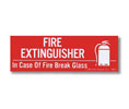 Brooks BL106 Vinyl Self-adhesive ”FIRE EXTINGUISHER - In Case Of Fire...” Cabinet Sign - 6" x 2"