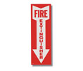Brooks BL108 Self-adhesive Vinyl ”FIRE EXTINGUISHER” Arrow Sign - 4" x 12"