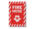 Brooks BL118 Self-adhesive Vinyl ”FIRE HOSE” Sign - 8" x 12"