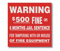 Brooks BL123 Vinyl Self-adhesive ”WARNING - $500 Fine...” Sign - 4" x 4"