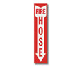Brooks BL125 Self-adhesive Vinyl ”FIRE HOSE” Arrow Sign - 4" x 18"