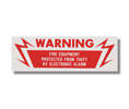 Brooks BL128 Vinyl Self-adhesive ”WARNING... Electronic Alarm” Sign - 6" x 2"