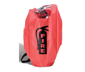 Brooks FEC6EW Vinyl Fire Extinguisher Cover - Red, 25 1/2" x 8"