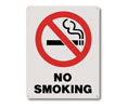 Brooks RP115 Rigid Plastic ”NO SMOKING” Sign - 8" x 10"