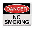 Brooks RP140 Rigid Plastic ”DANGER NO SMOKING” Sign - 10" x 8"