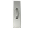 Burns 5010-605 Polished Clear Coated Brass No.50 Plate with No.10 Pull - 3" x 12" x 0.05" Plate with 5-1/2" CTC Cast Pull