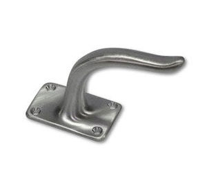 Burns 18-626 Surface Mounted Cast Single Arm Hospital Pull - Satin Chrome Plated