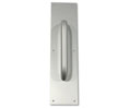 Burns 5026B-605 Polished Clear Coated Brass No.50 Plate with No.26B Pull -  3" x 12" x 0.05" Plate with 8" CTC x 1" dia. Pull
