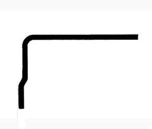 Burns 306-606-32 Satin Clear Coated Brass 32" Door Edging - “L” Shp. w/Overlap 90° 1-1/4" x 1-3/4" I.D.