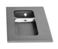 Burns 459C-628 Clear Anodized Aluminum Flush Pull Concealed in Cup